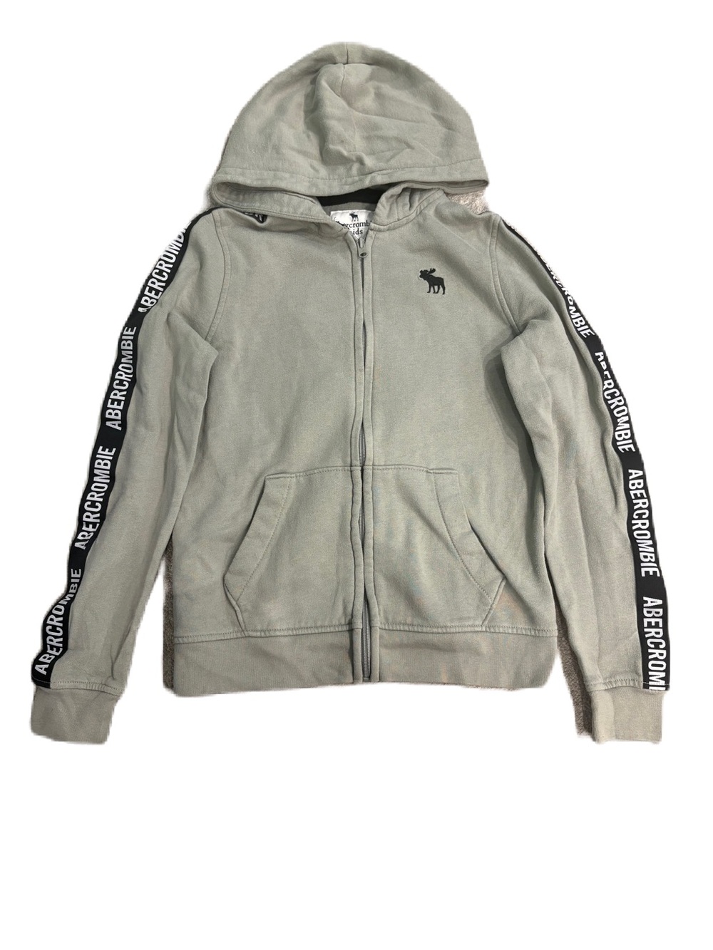 Abercrombie kids Sage Green Hooded Zip Sweatshirt - Size 15/16